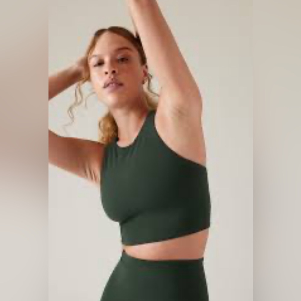 - ATHLETA Conscious Crop bra seaweed green NWT